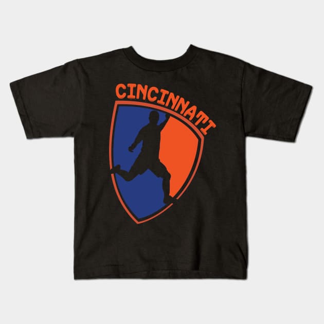 Cincinnati  Soocer Kids T-Shirt by JayD World